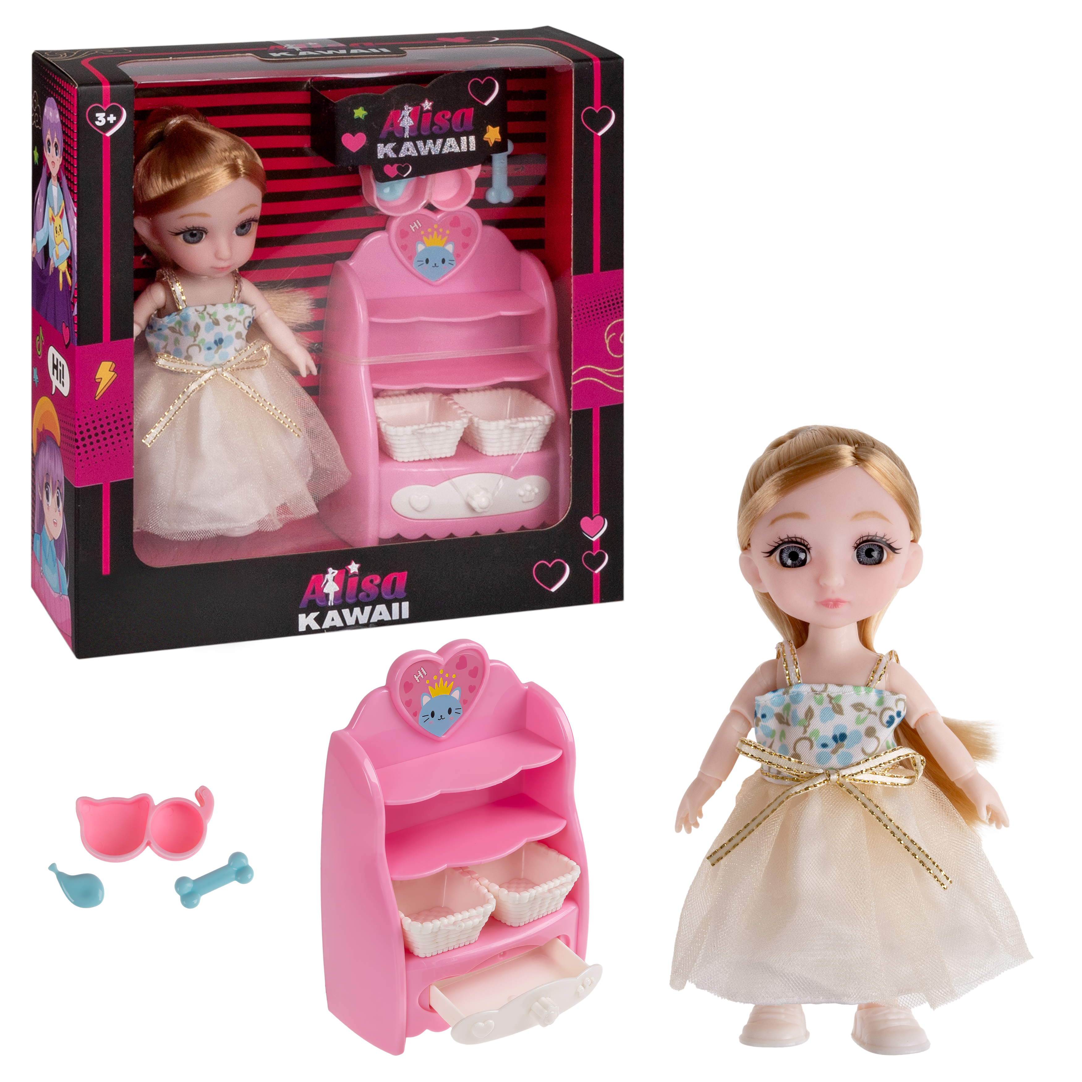 Кукла мини 1TOY Alisa Kawaii Т24360 - фото 6