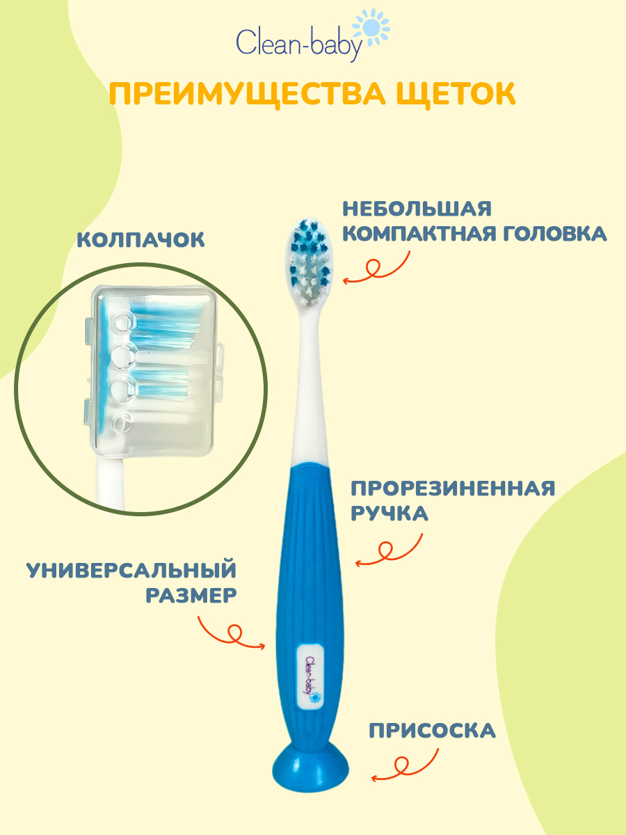 Зубная щетка классическая Clean-baby от 3 лет - фото 5