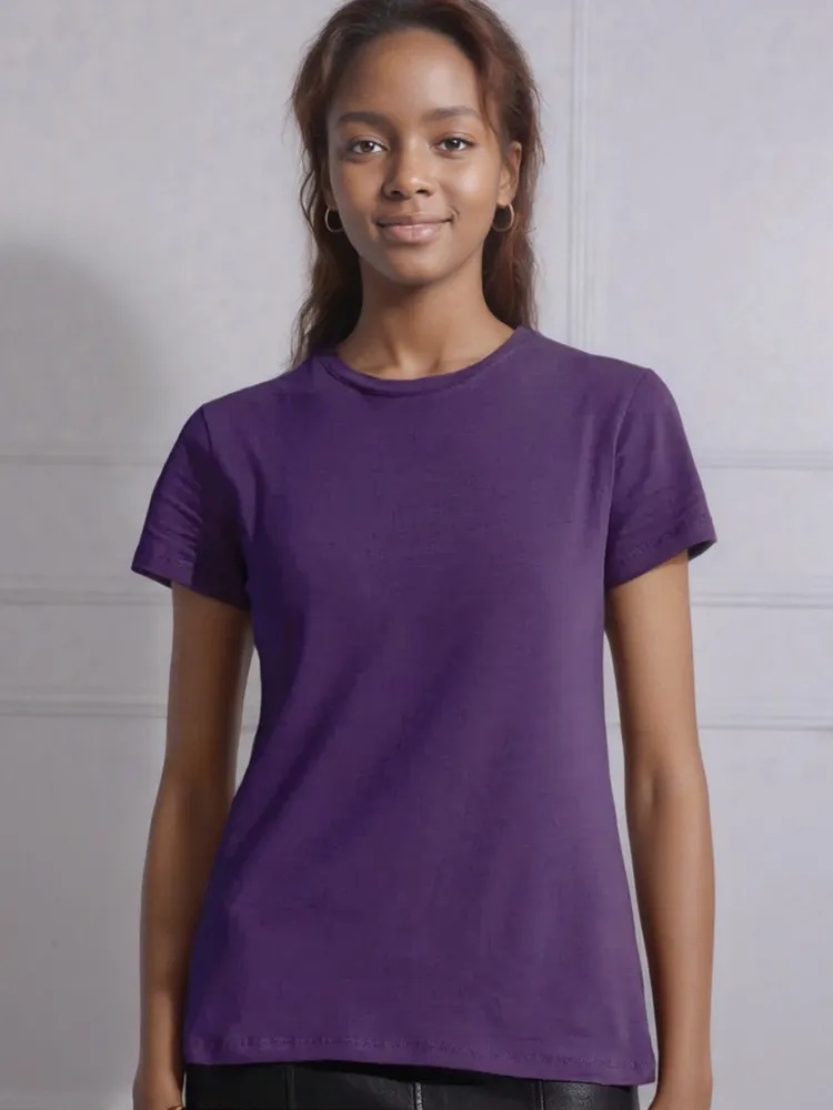 Футболка UZCOTTON W-F/Слива - фото 1