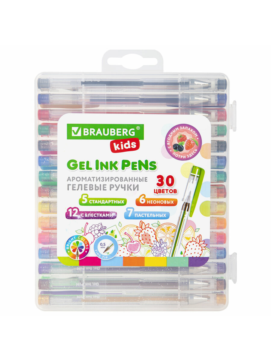Ручка гелевая Brauberg 30 шт. - фото 18