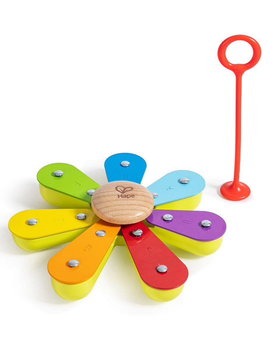 Игрушка музыкальная Hape Набор музыкальных инструментов аксессуар, кастаньеты, ксилофон, бубен - фото 11