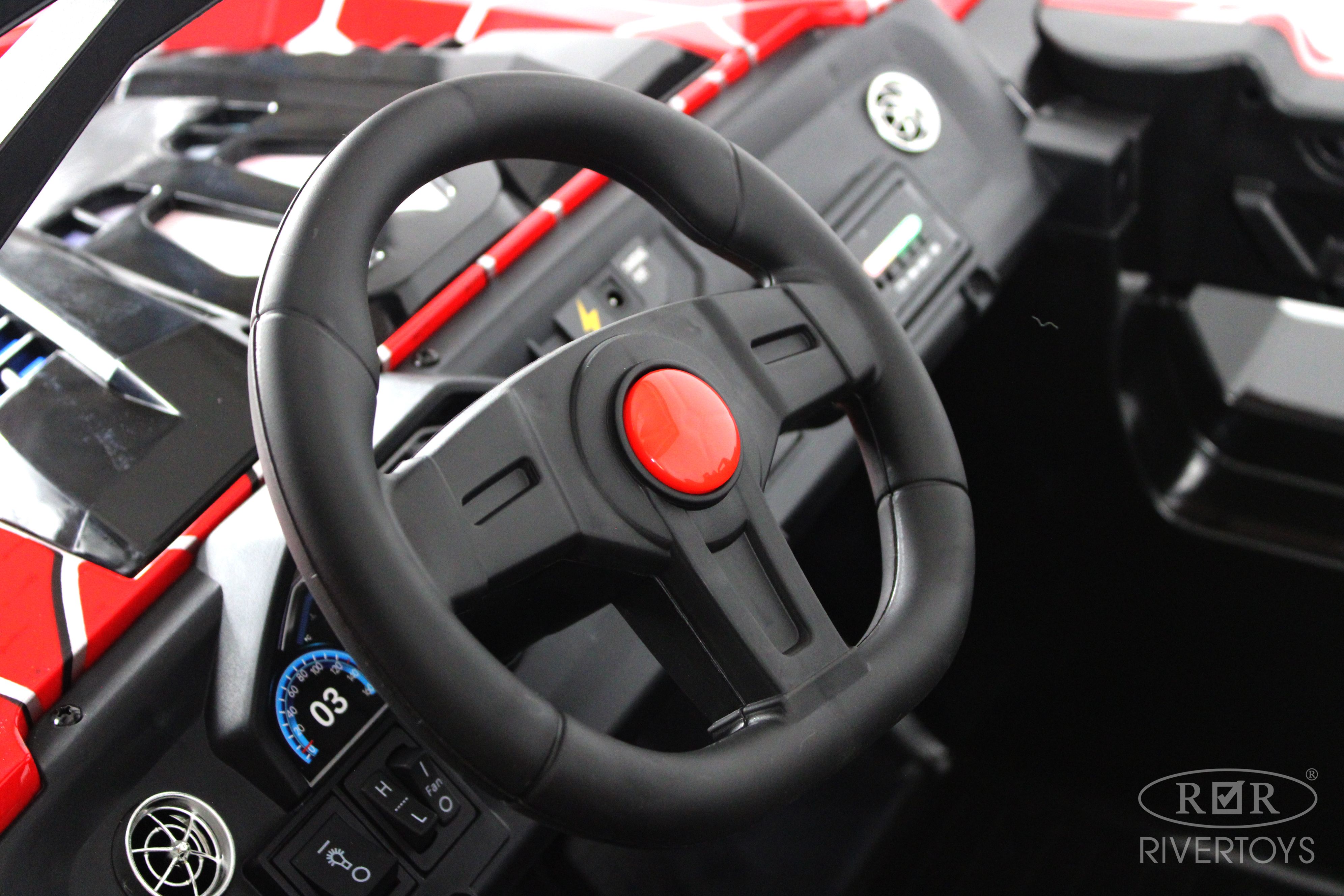 Электромобиль RIVERTOYS A707AA-LUX-NEW-RED-SPIDER С пультом ДУ - фото 11