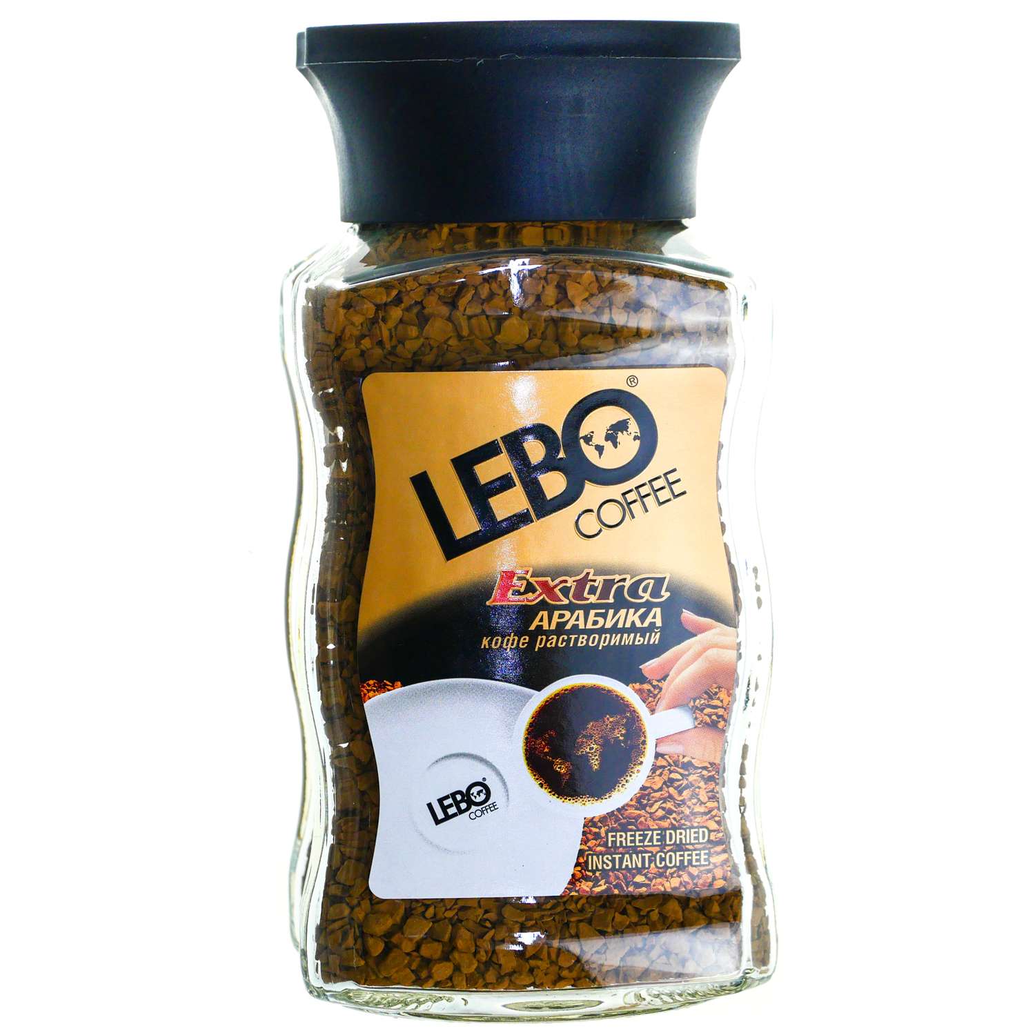 Кофе растворимый сублимированный Lebo Экстра ст/б 100г - фото 1