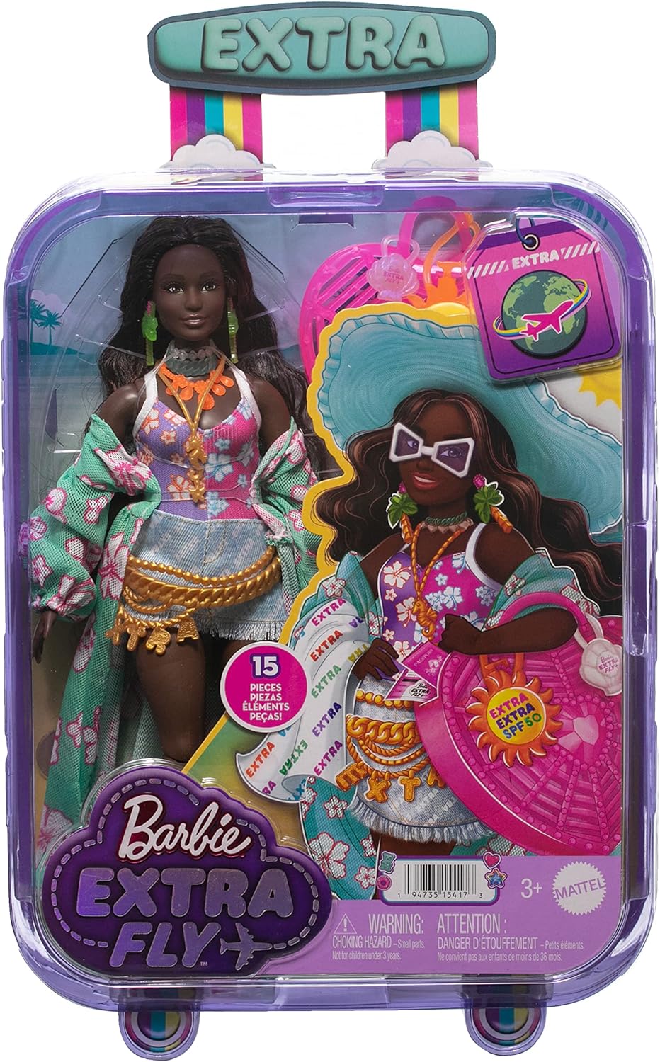 Кукла модельная Barbie Extra Fly Пляж HPB14 - фото 6