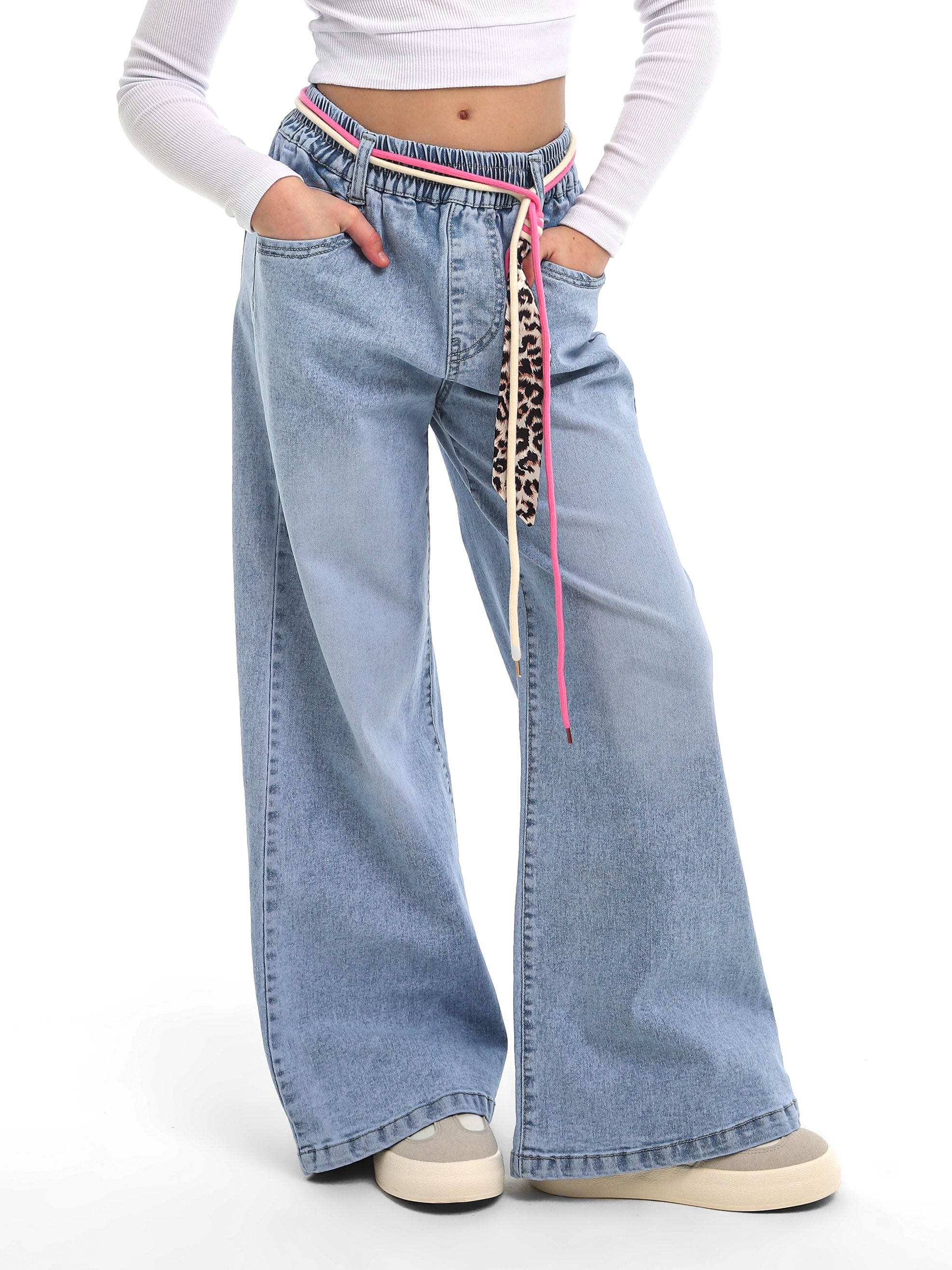 Джинсы-палаццо СИНИЙ МИР WD8168NJ-G63 - фото 1