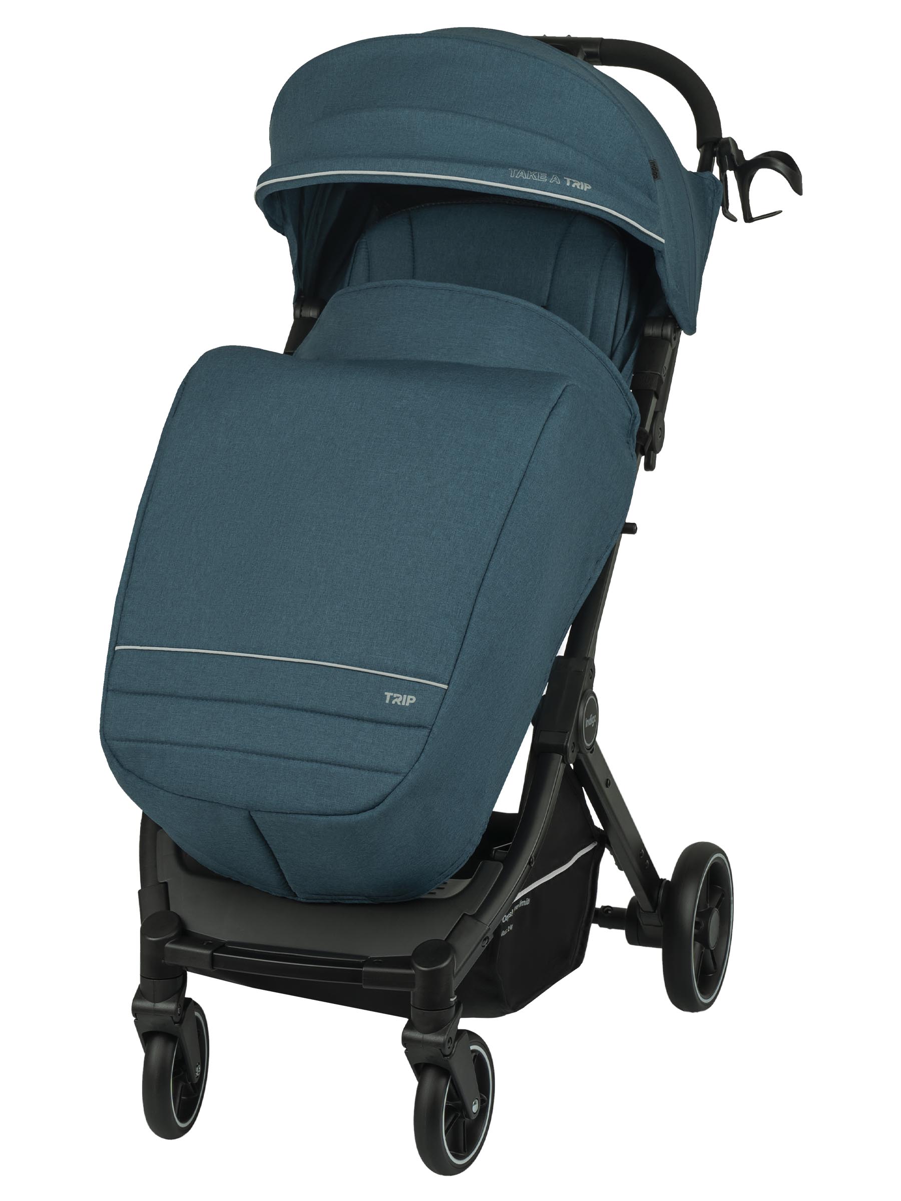 Коляска прогулочная Indigo Trip для путешествий синий - фото 11