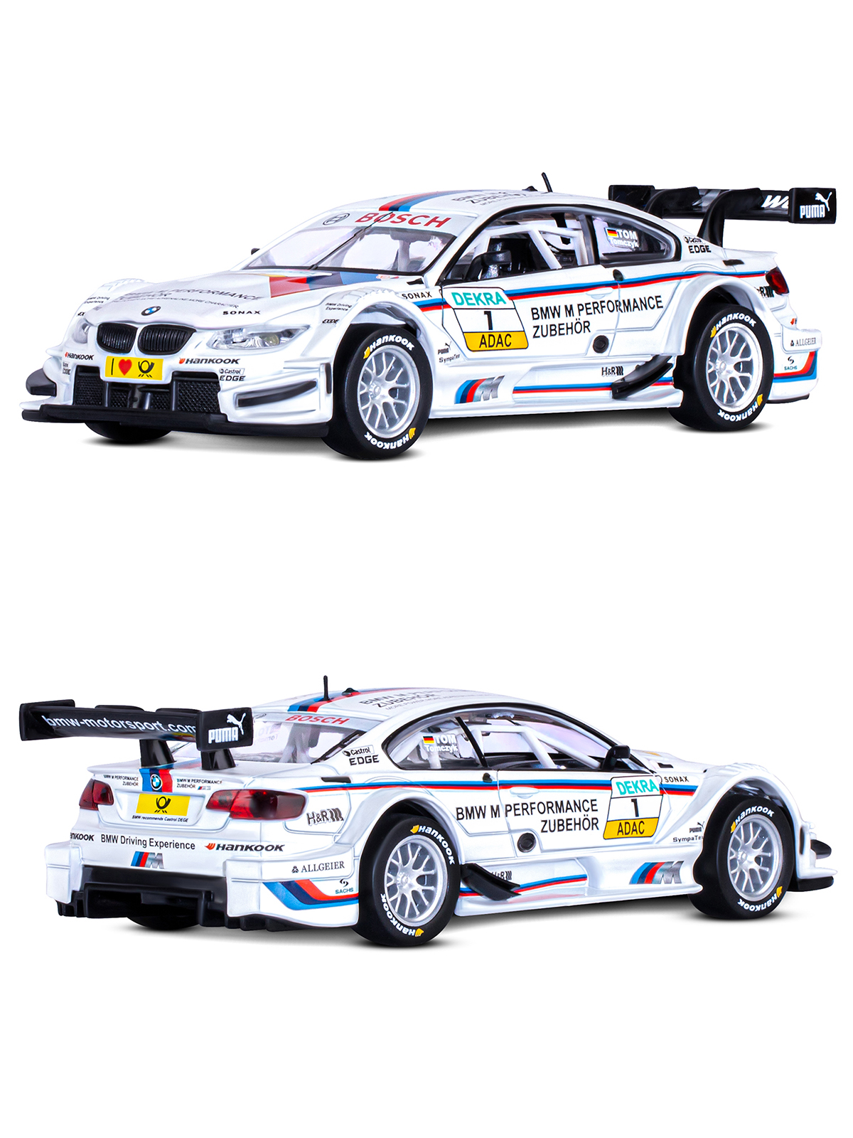 Автомобиль АВТОпанорама BMW M3 DTM 1:32 JB1251317 - фото 7