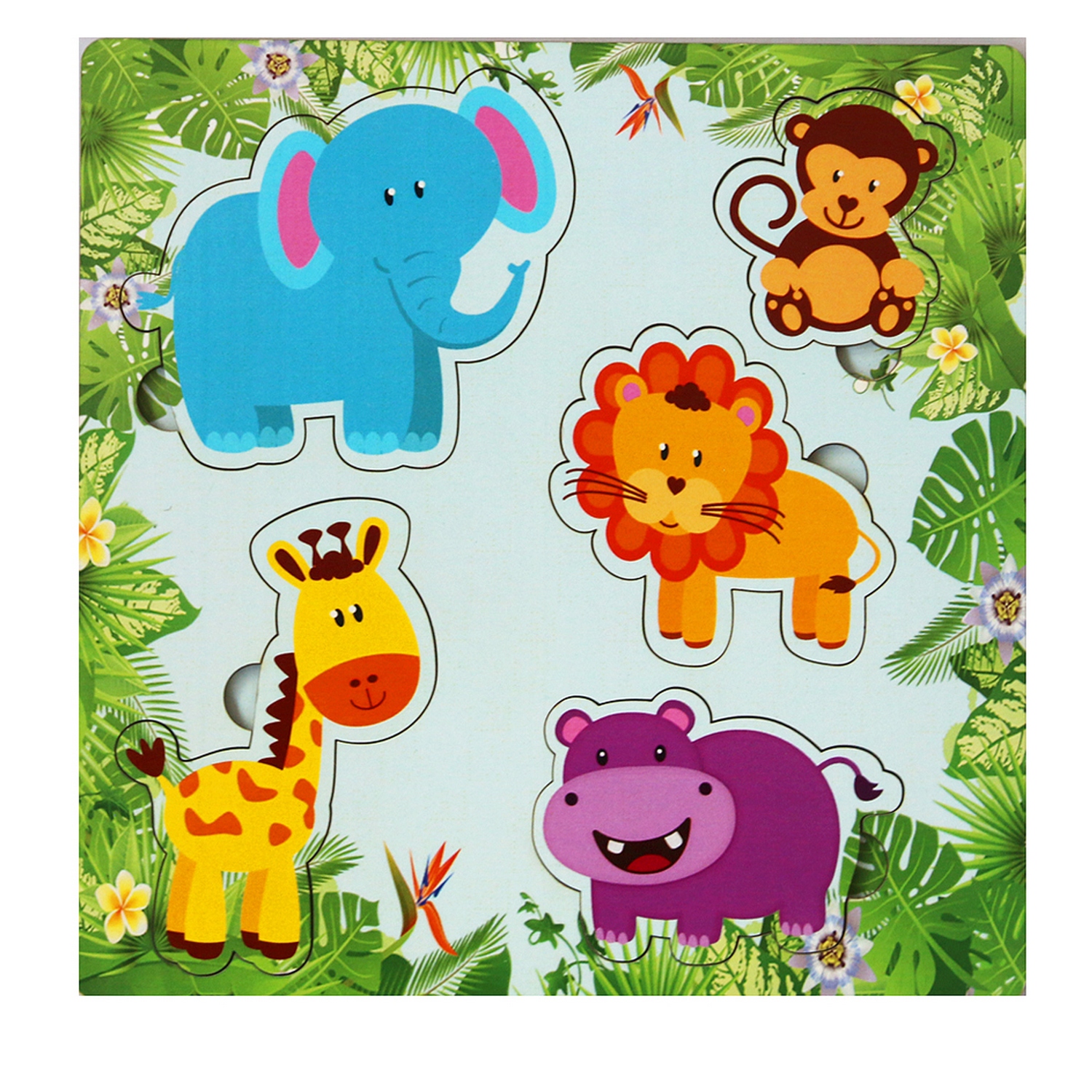 Игрушка Солнышко рамка-вкладыш Джунгли - фото 1