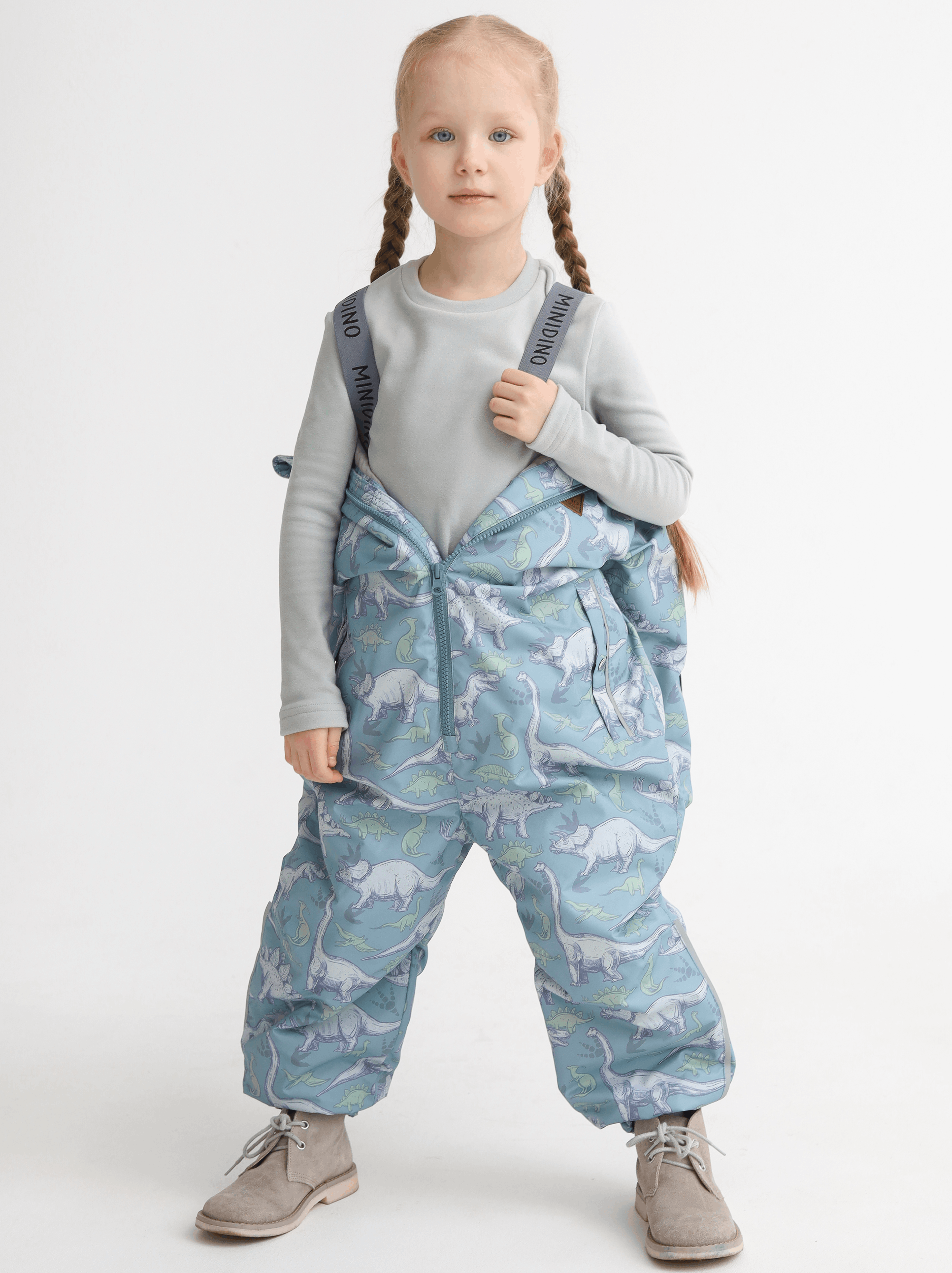 Комбинезон MINIDINO В-КОМ-017/ДКомбинезон демисезонный Minimal принт динозавры васаби - фото 2