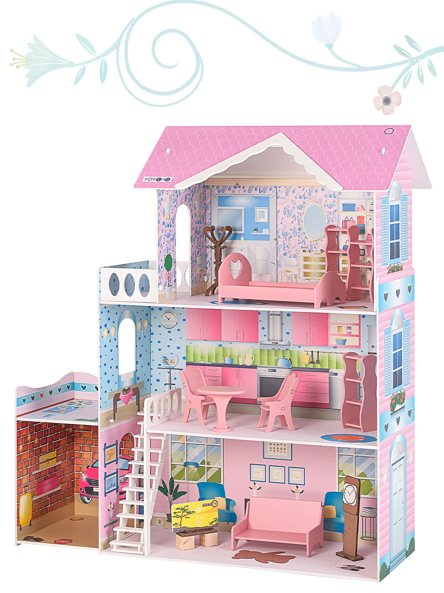 Домик для кукол PAREMO 118 см с мебелью PD318-11 - фото 11