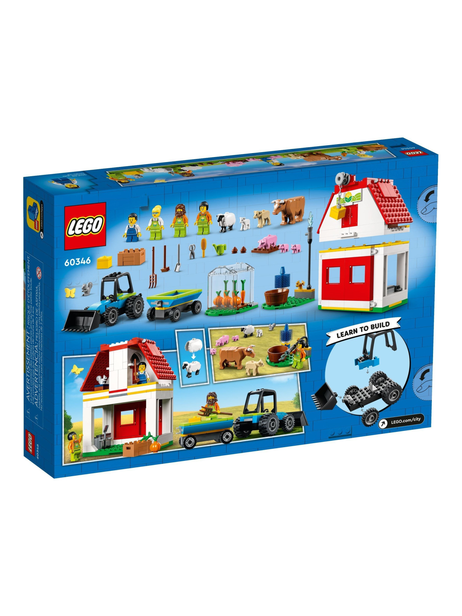 Конструктор LEGO City Ферма и амбар с животными 230 дет. - фото 4
