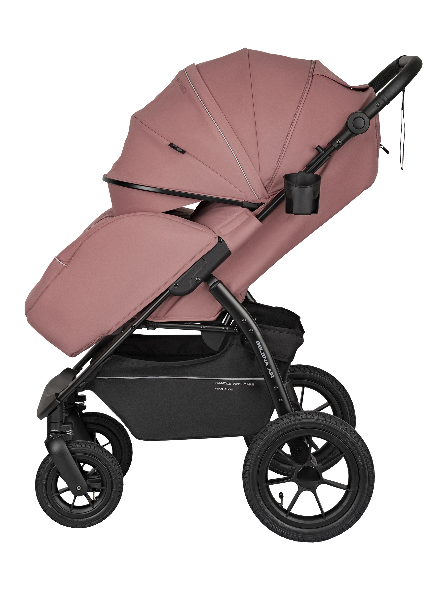 Коляска прогулочная JOVOLA SELENA Air 2025 с сумкой розовый - фото 21