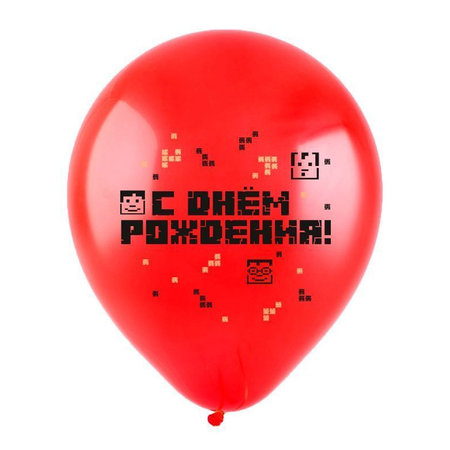 Воздушные шары Riota Майнкрафт разноцветные 15 шт