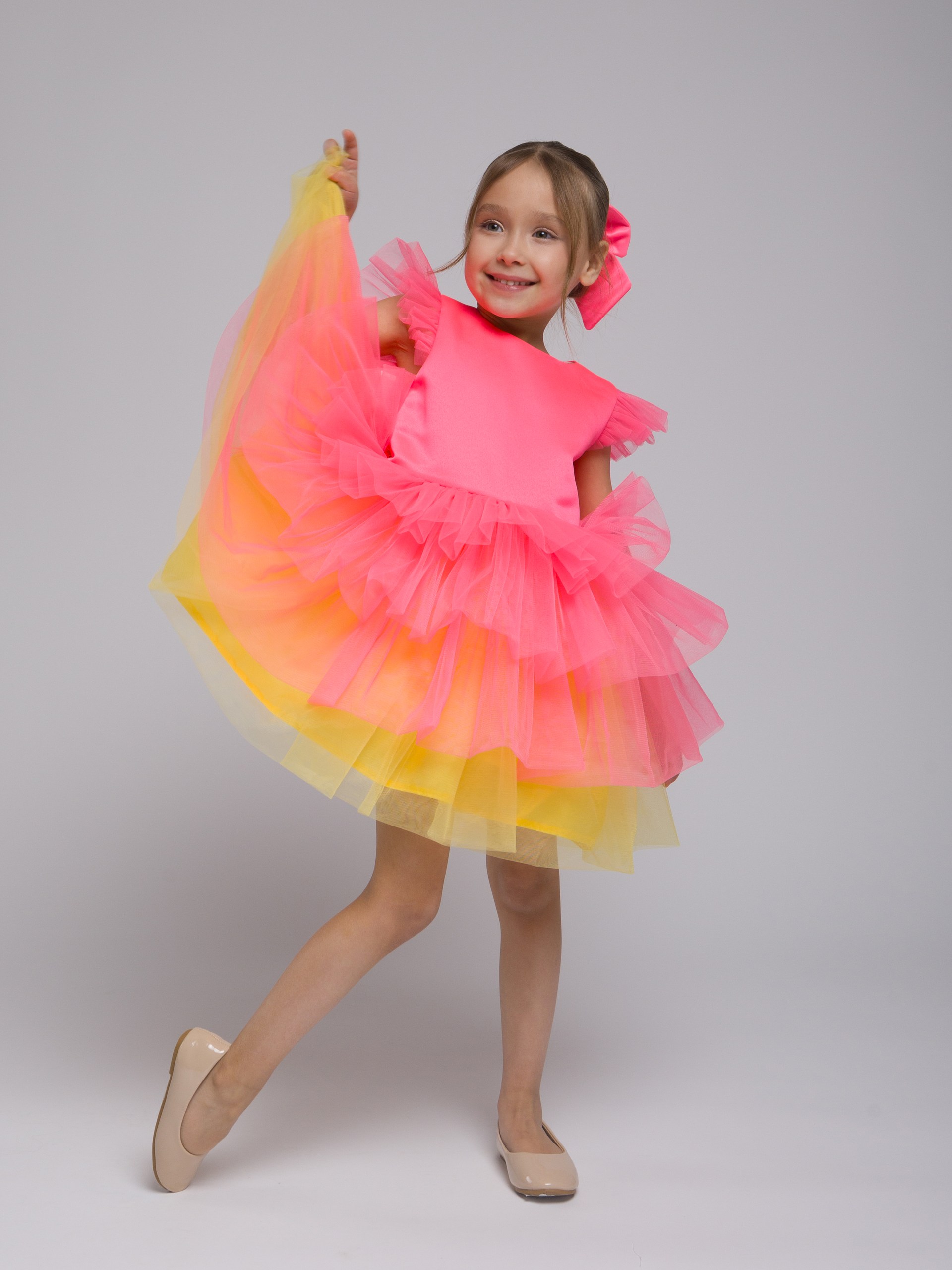 Платье LELUkids 1231.24_зефирка_неон - фото 3