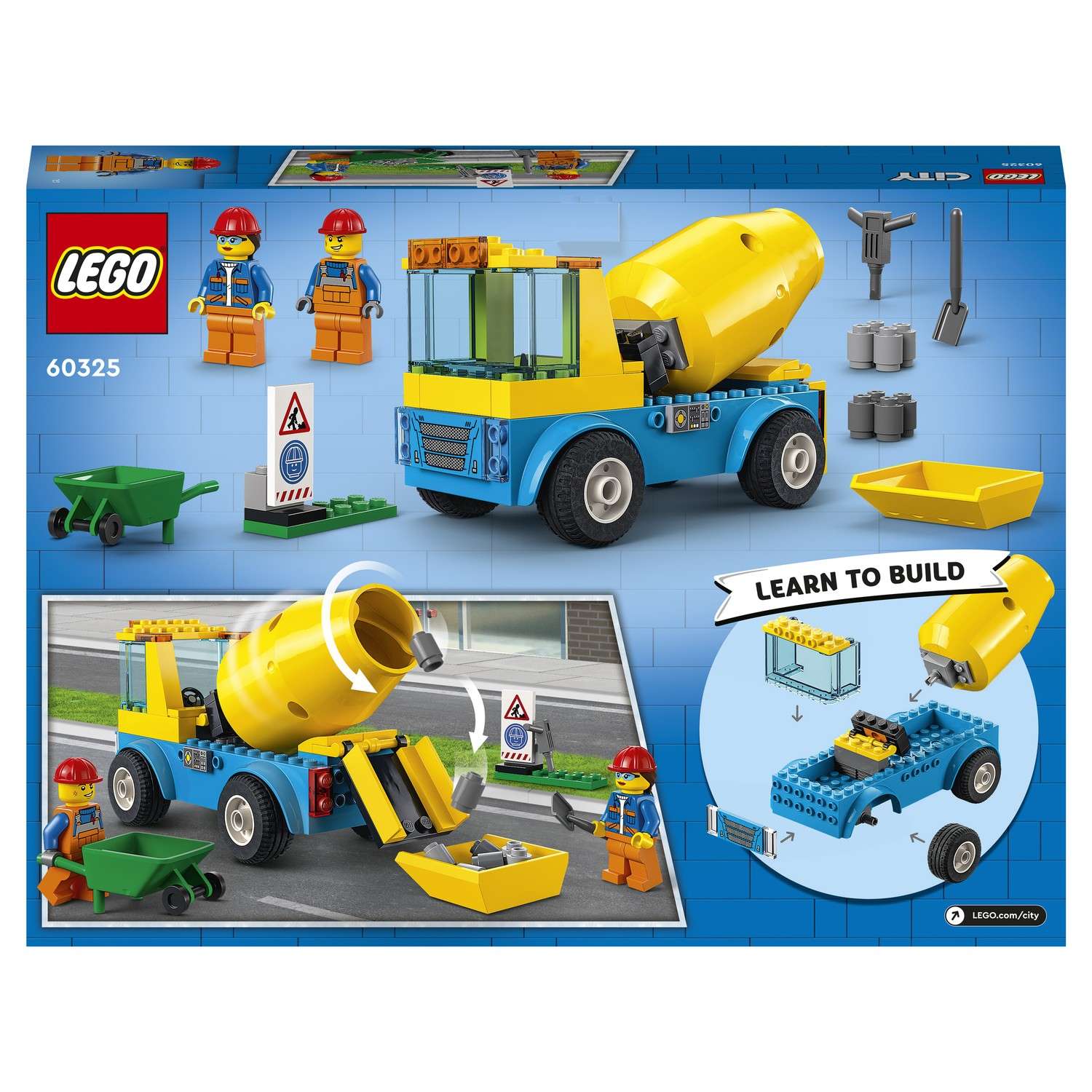 Конструктор LEGO City Great Vehicles Бетономешалка блочный - фото 3