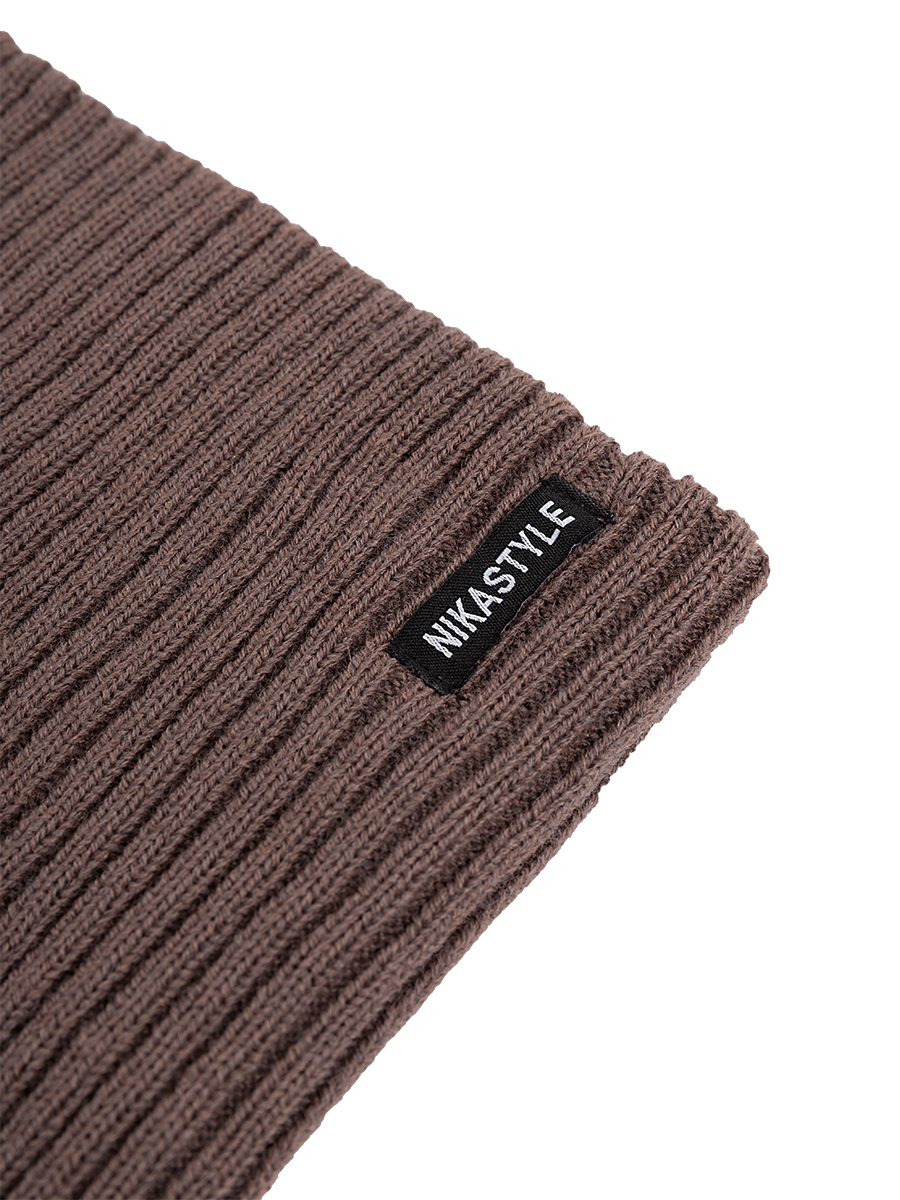 Шапка и снуд NIKASTYLE 12з16424мп кофе - фото 8