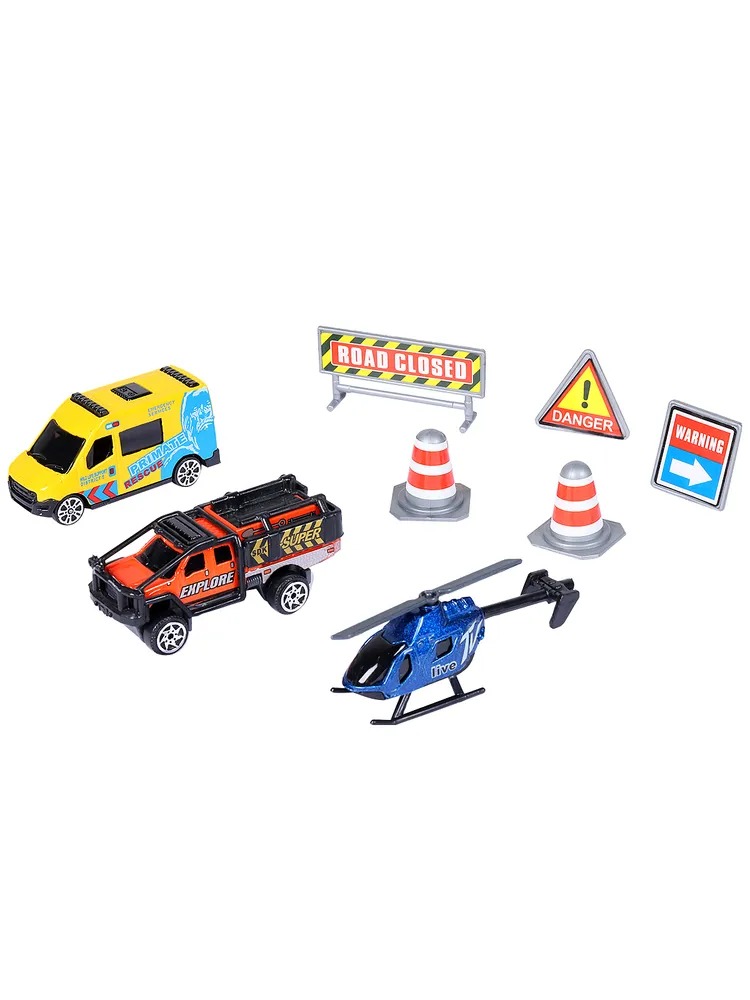Игровой набор AUTODRIVE Машинки металлические 3шт 1:64 JB0403983 - фото 5