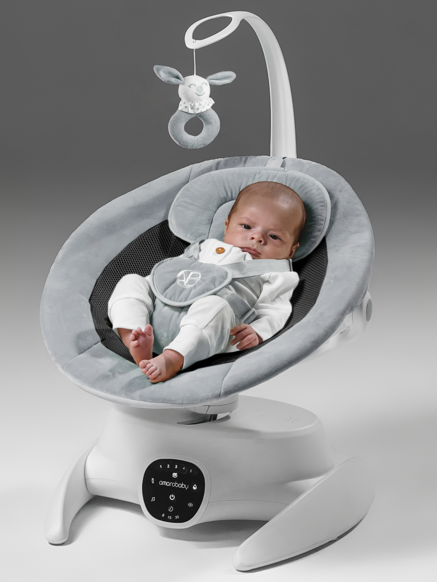 Качели Amarobaby Smart swing серый - фото 22