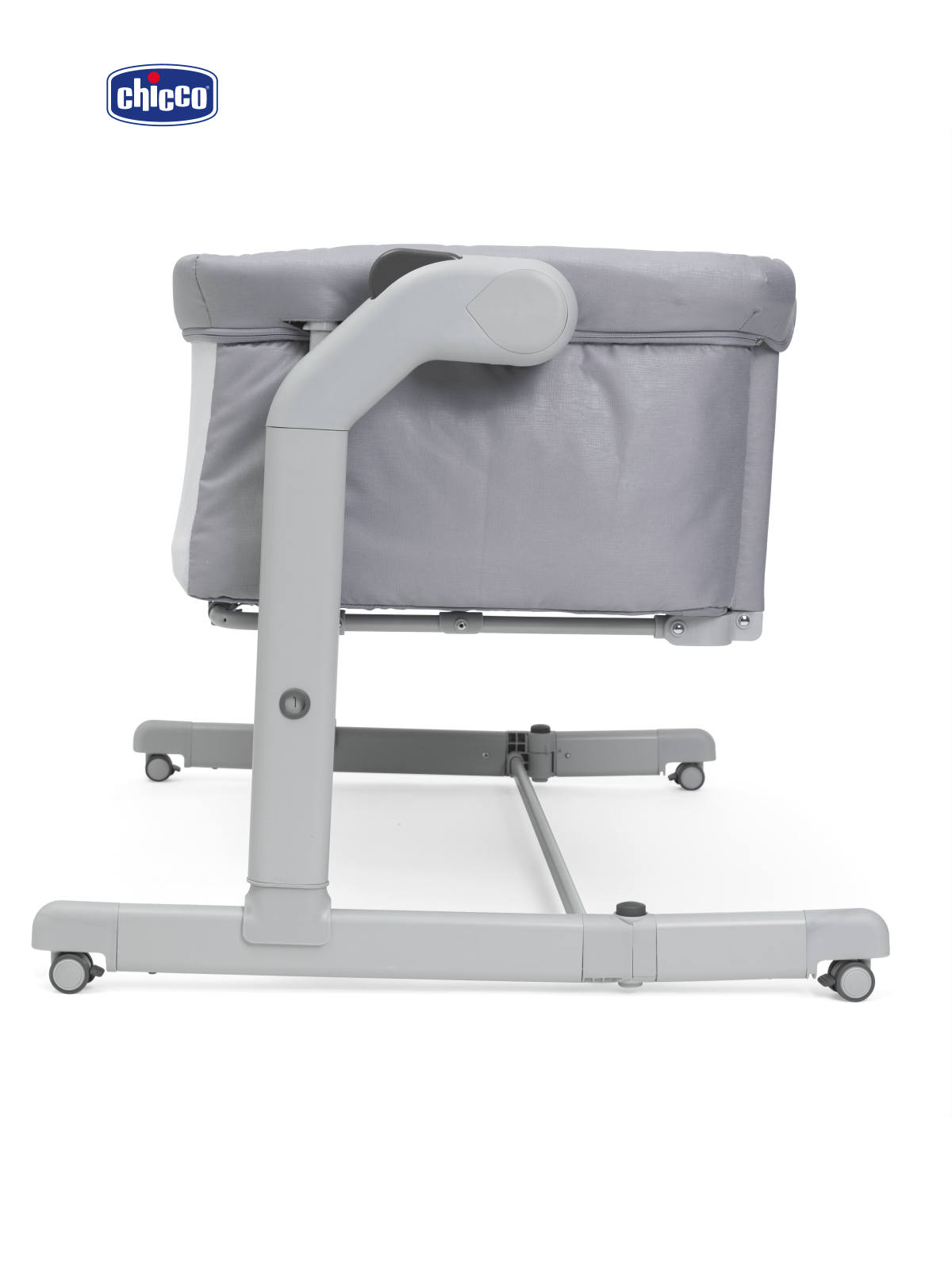 Детская кроватка Chicco Next2Me Magic Evo с рождения до 6 месяцев Grey Mist, поперечный маятник (серый) - фото 22
