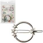 Заколка LUKKY для волос круг со звездочками 1 шт.