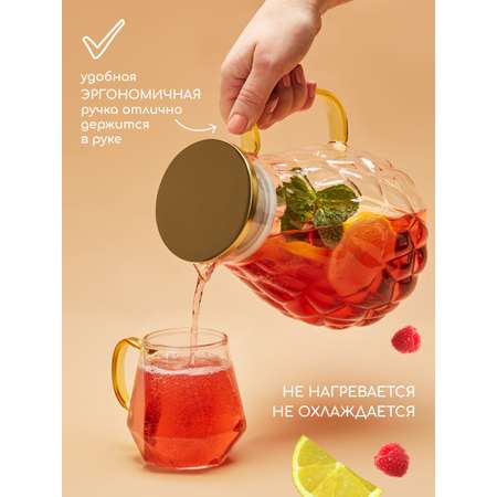 Графин стеклянный жаропрочный Multistore для холодных и горячих напитков 1650 мл