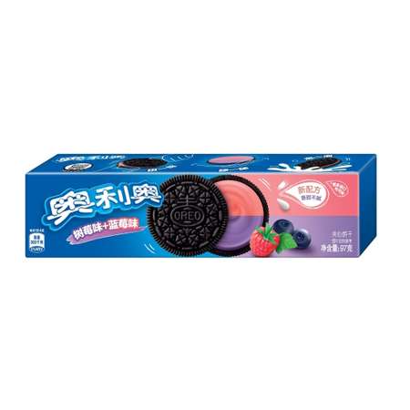 Печенье OREO с начинкой со вкусом малины и голубики 97г