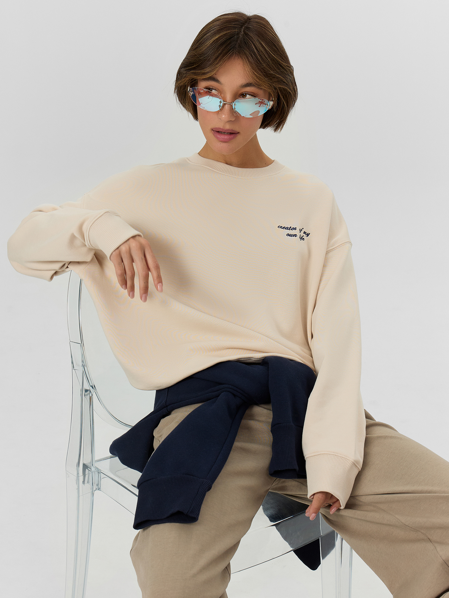 Свитшот Mark Formelle (Марк Формэль) 122813/1/экрю - фото 8