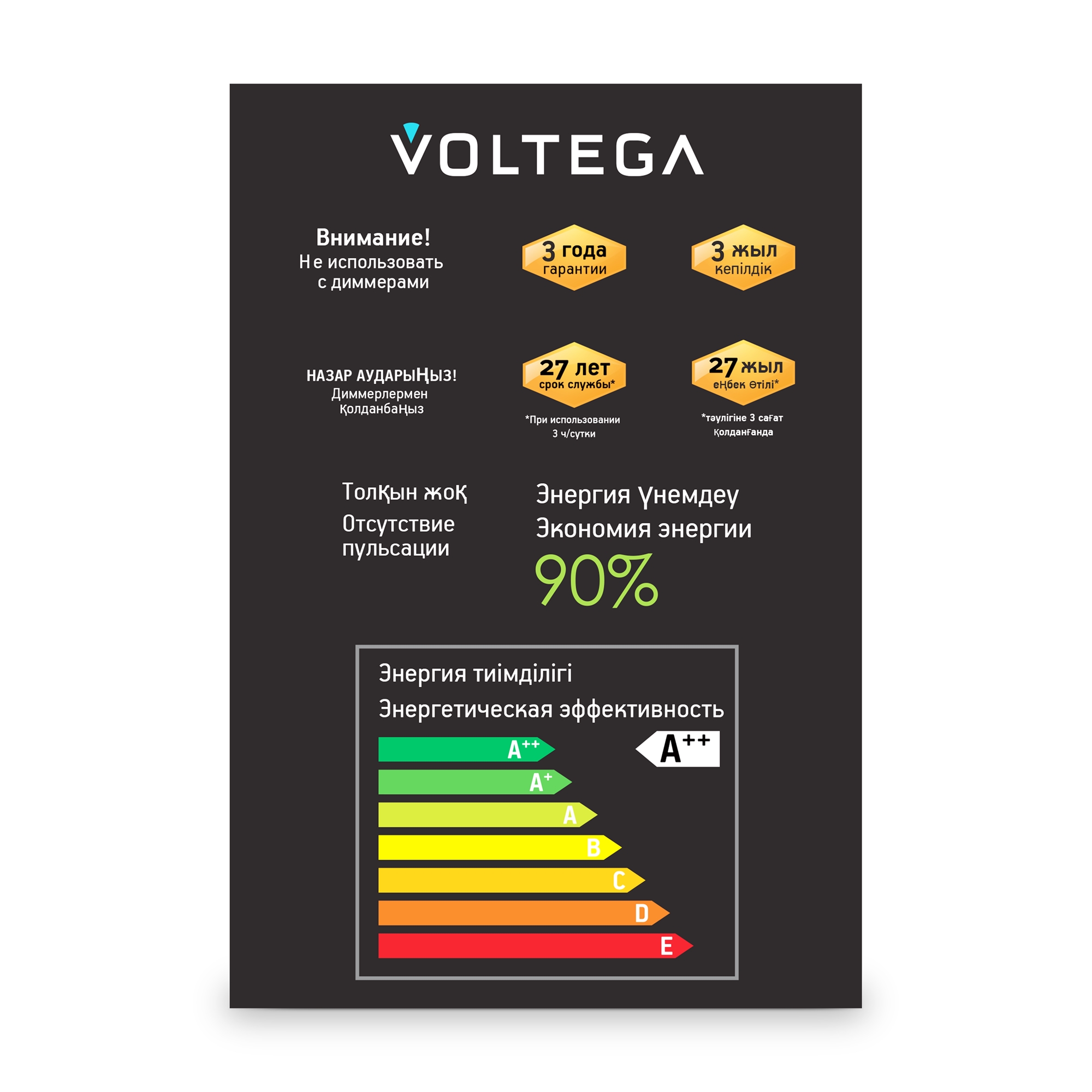 Лампочка декоративная VOLTEGA 8551 - фото 8