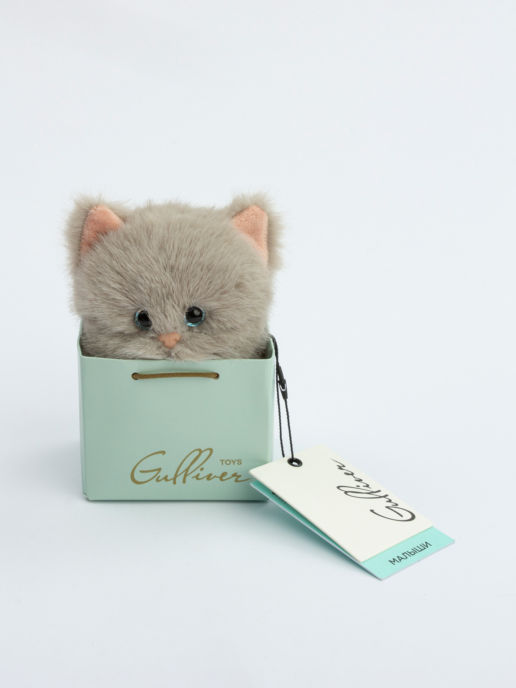 Мягкая игрушка GULLIVER toys Котик серый , 15 см - фото 5
