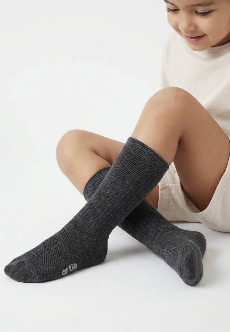 Гольфы 2 пары artie 2-4d008/Темно-серый меланж - фото 1