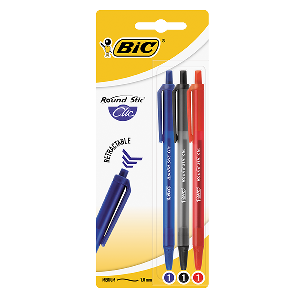Ручка шариковая BIC 3 шт. в ассортименте - фото 1