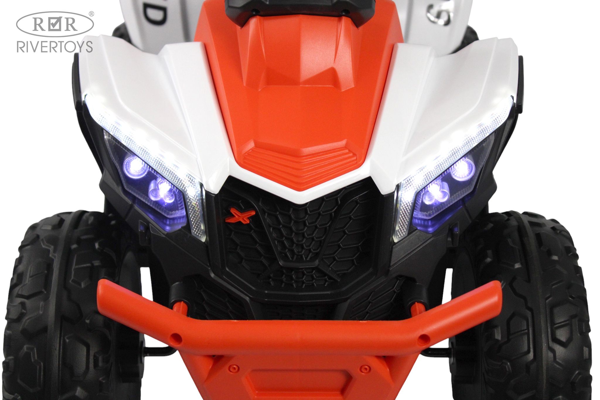 Электромобиль RIVERTOYS М202БХ-ORANGE С пультом ДУ - фото 4