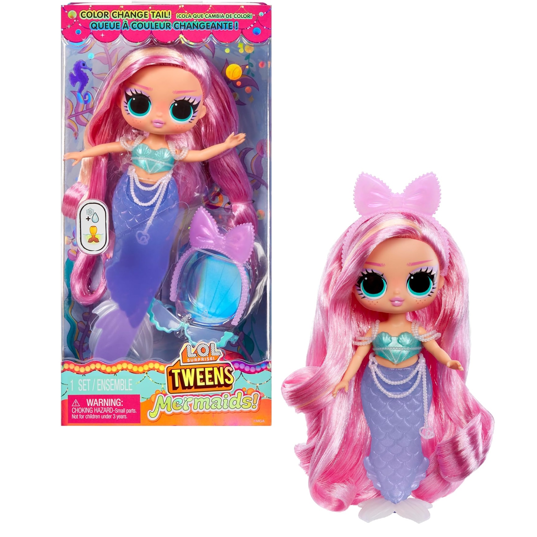 Кукла модельная L.O.L. Surprise! Tweens Mermaid Lola Waves 510451-EUC - фото 1