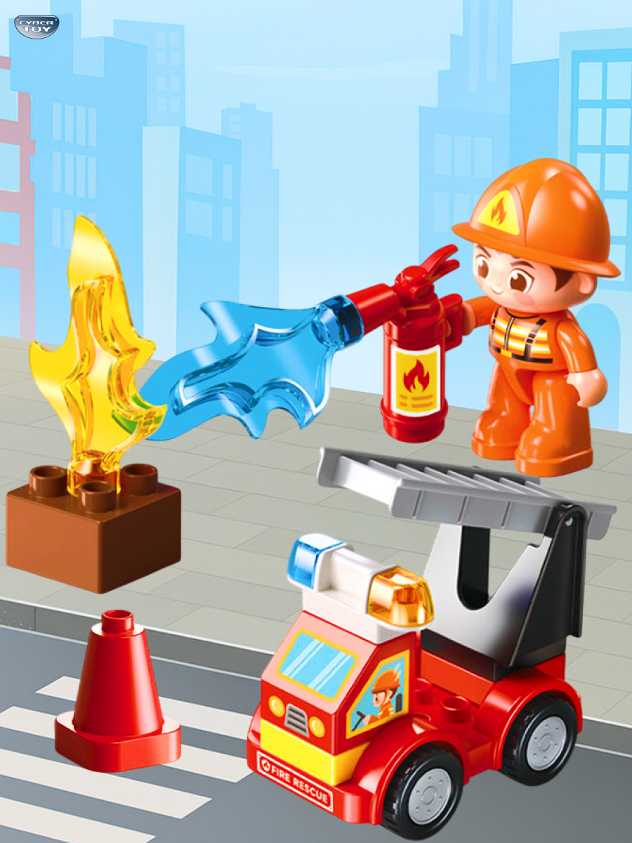 Конструктор CyberToy Большая пожарная станция 173 дет. - фото 10