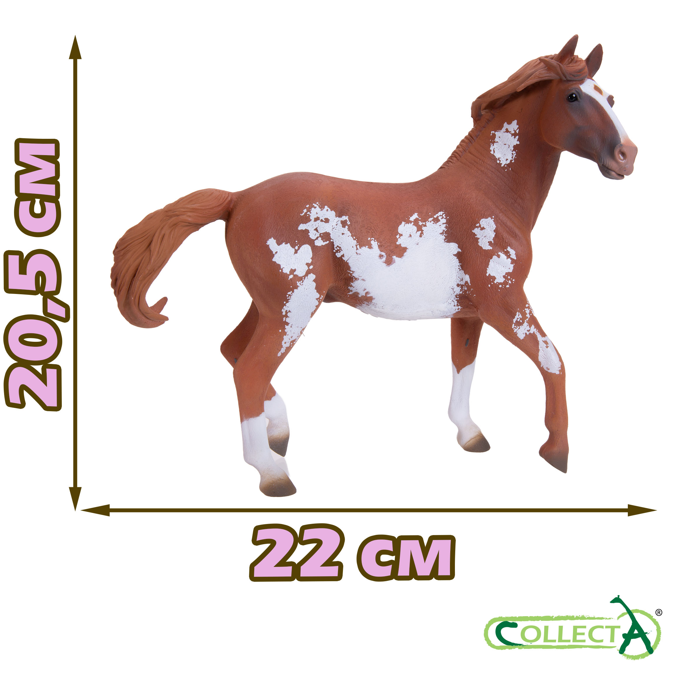 Фигурка Collecta Жеребец Мустанг каштановый - фото 2