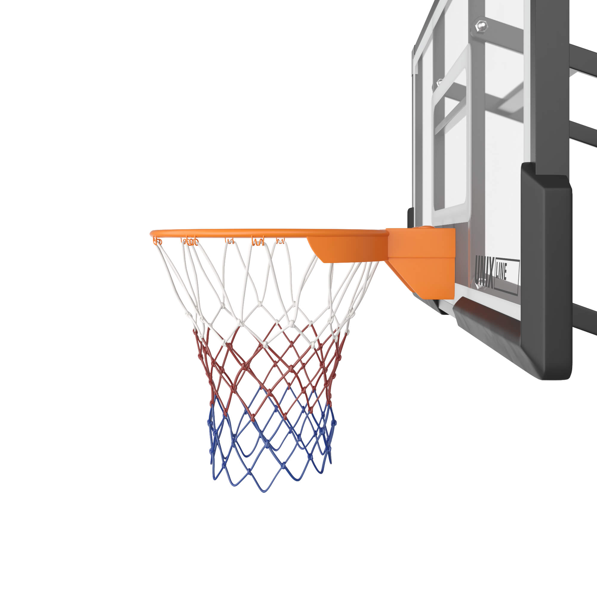 Баскетбольный щит UNIX line из поликарбоната в стальной раме B-Backboard-PC размер щита диаметр кольца R45 - фото 17