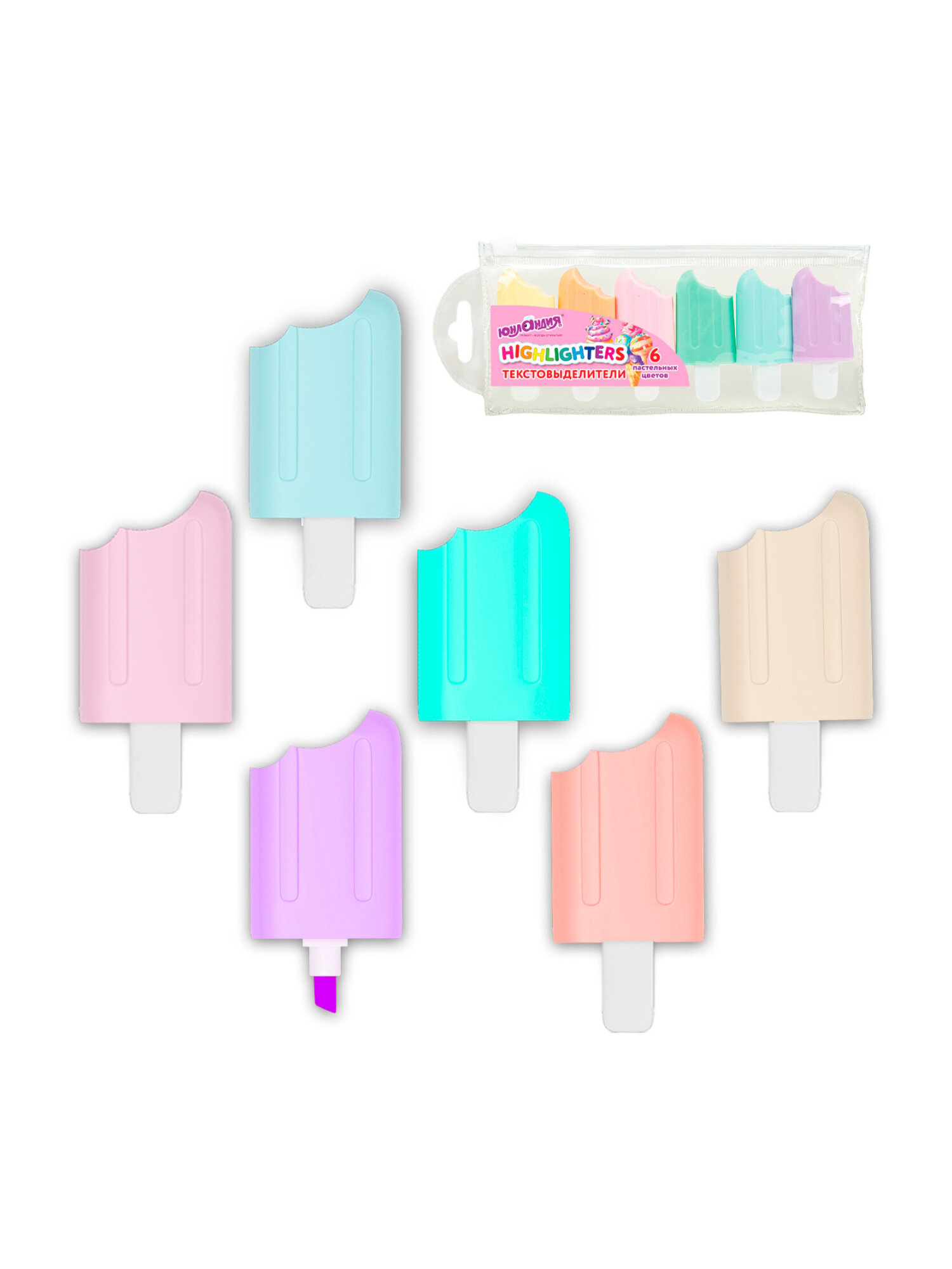 Текстовыделители Юнландия 6 шт. - фото 8