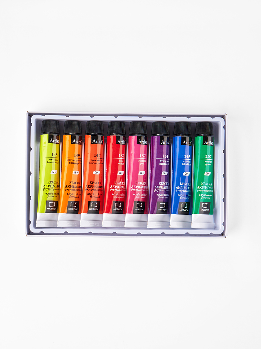 Краски акриловые Малевичъ 8 цв. - фото 18