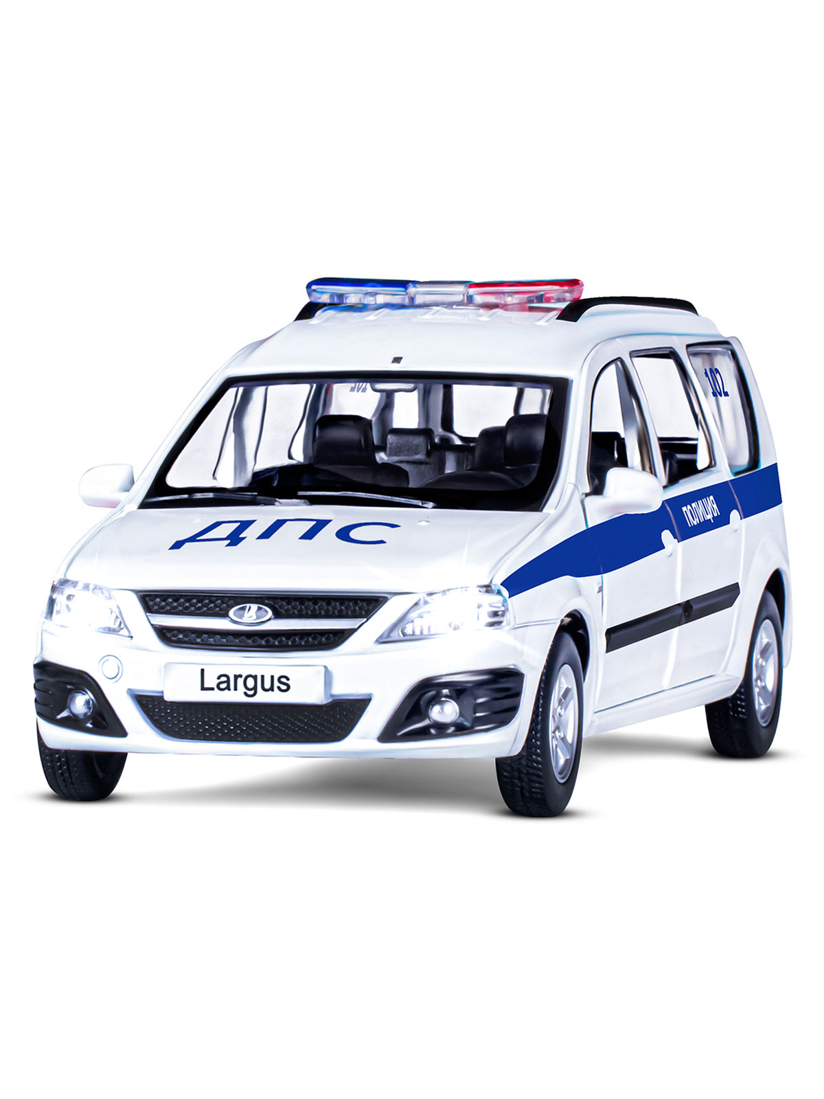Полицейская машина АВТОпанорама LADA Largus 1:24 JB1251418 - фото 11
