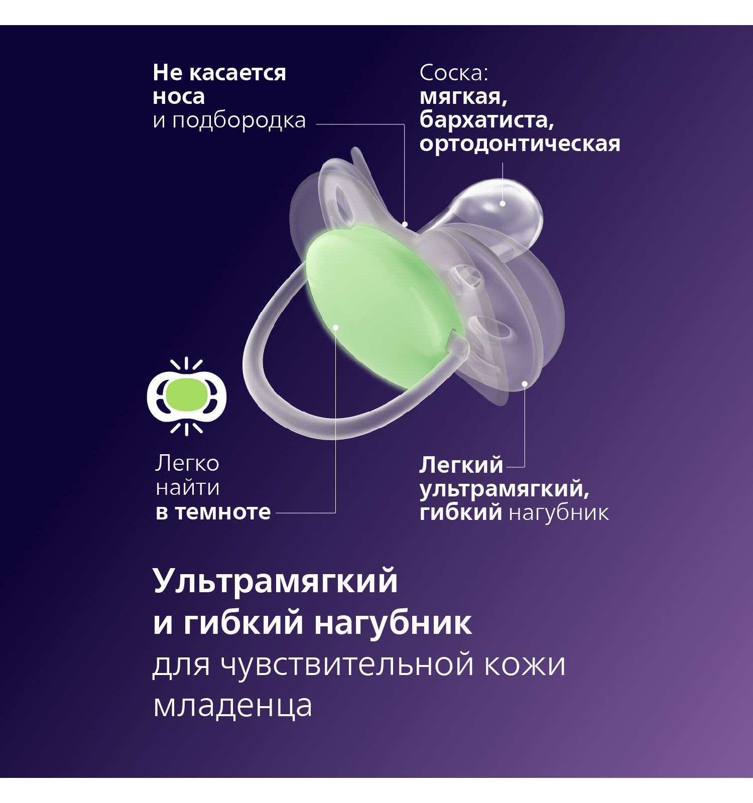 Пустышка Philips Avent силикон ортодонтическая от 18 мес. 2 шт. - фото 7