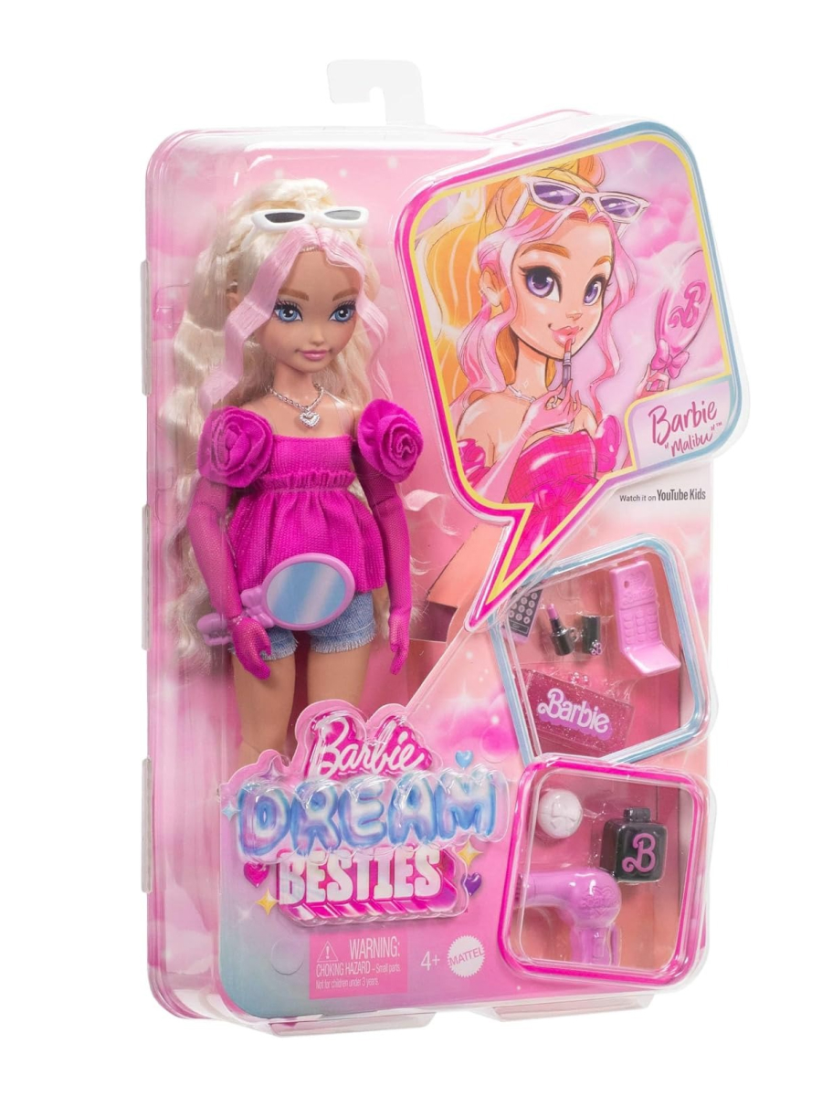 Кукла модельная Barbie Dream Besties HYC21 Малибу Барби высота 29 см HYC21 - фото 8