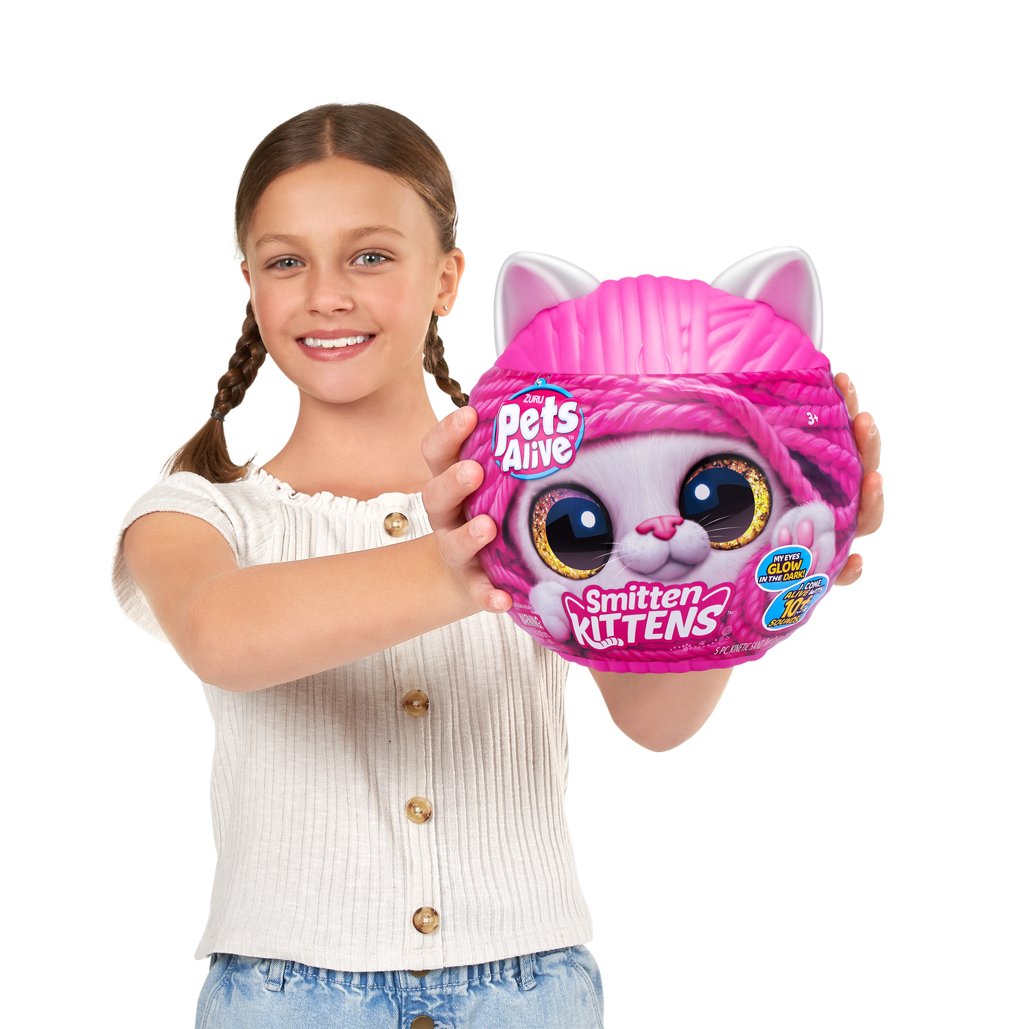 Игрушка мягкая Zuru Pets Alive котик Smitten Kittens - фото 6
