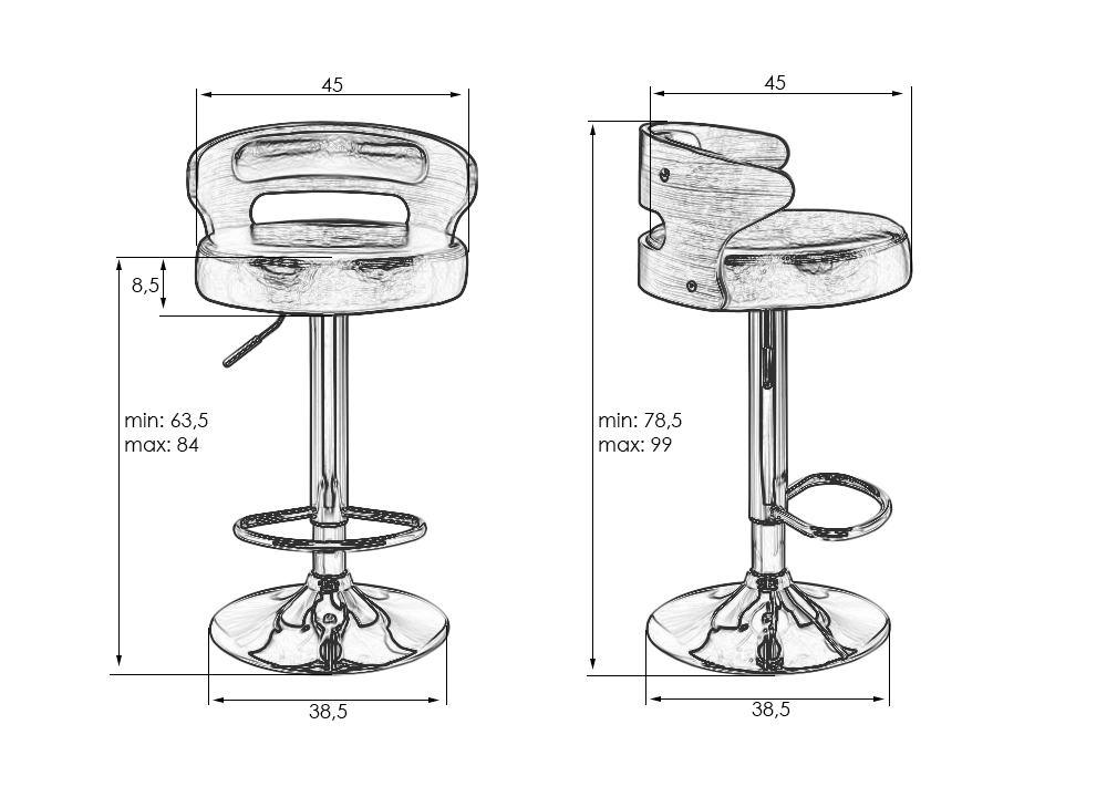 Стул DOBRIN FRED 2 шт. - фото 9