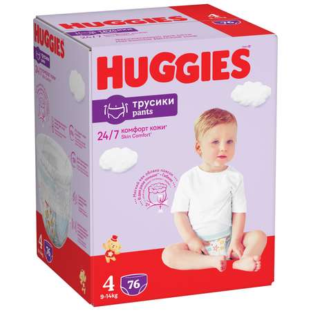 Трусики Huggies Ultra Comfort 4 (9-14 кг) 76 шт.
