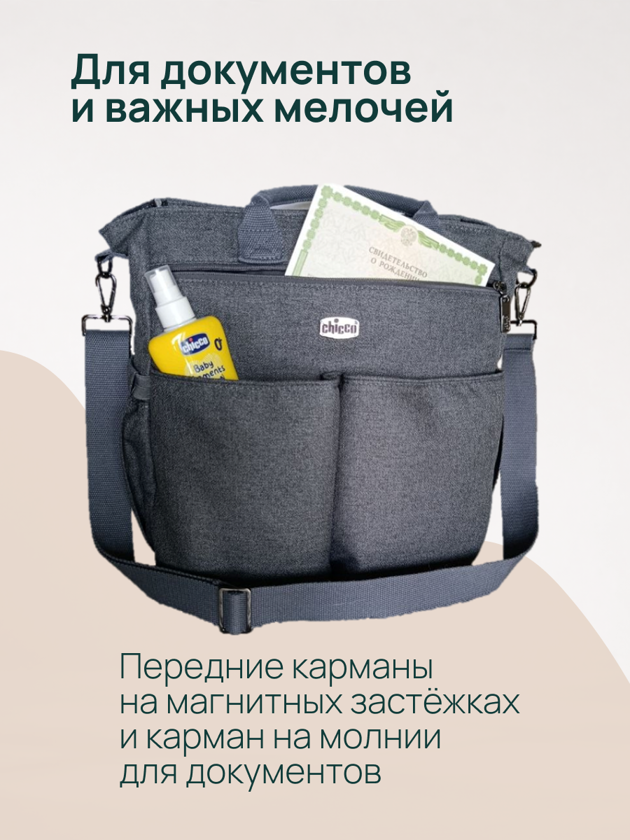 Сумка на ручку коляски Chicco Black Satin 05087127450000 - фото 5