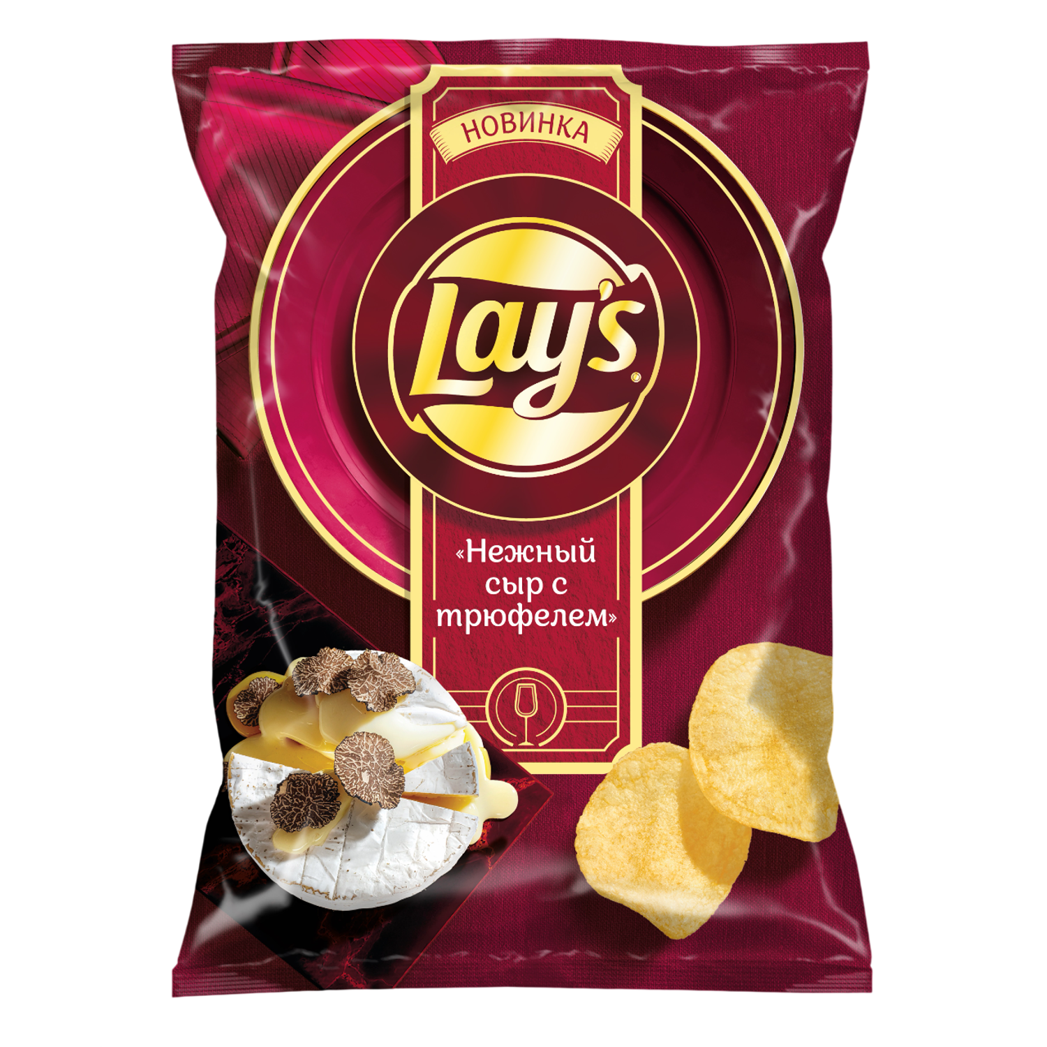 Чипсы из натурального картофеля Lays Нежный сыр с трюфелем 93г - фото 1