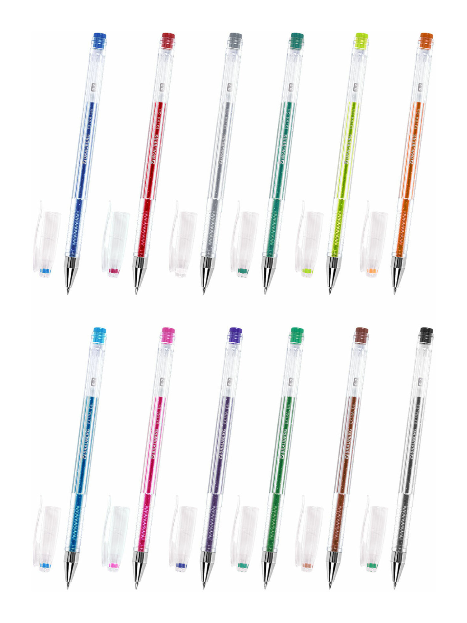 Ручка гелевая Brauberg 12 шт. - фото 7
