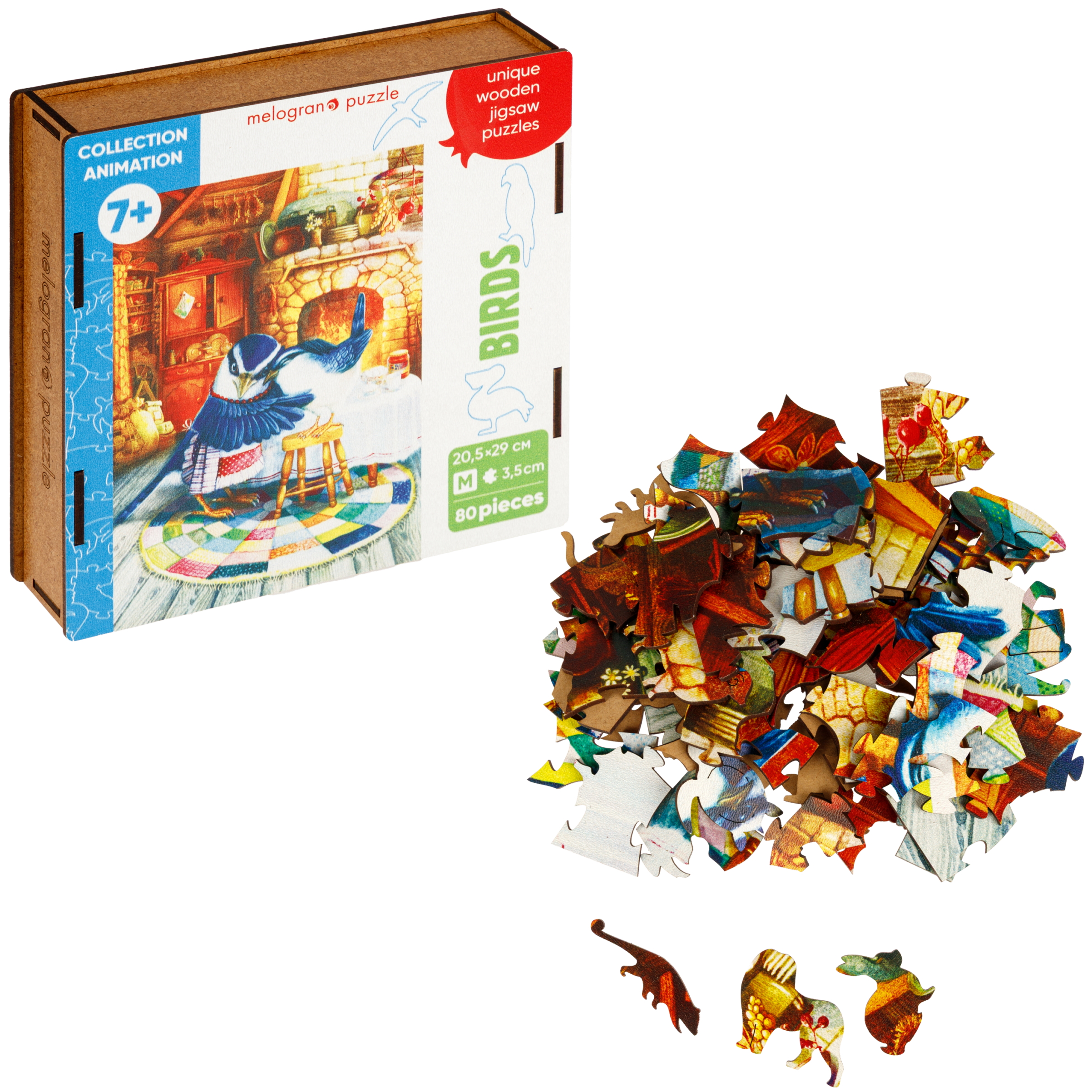 Пазл 1TOY Уютный птичий дом 80 дет. деревянный - фото 1