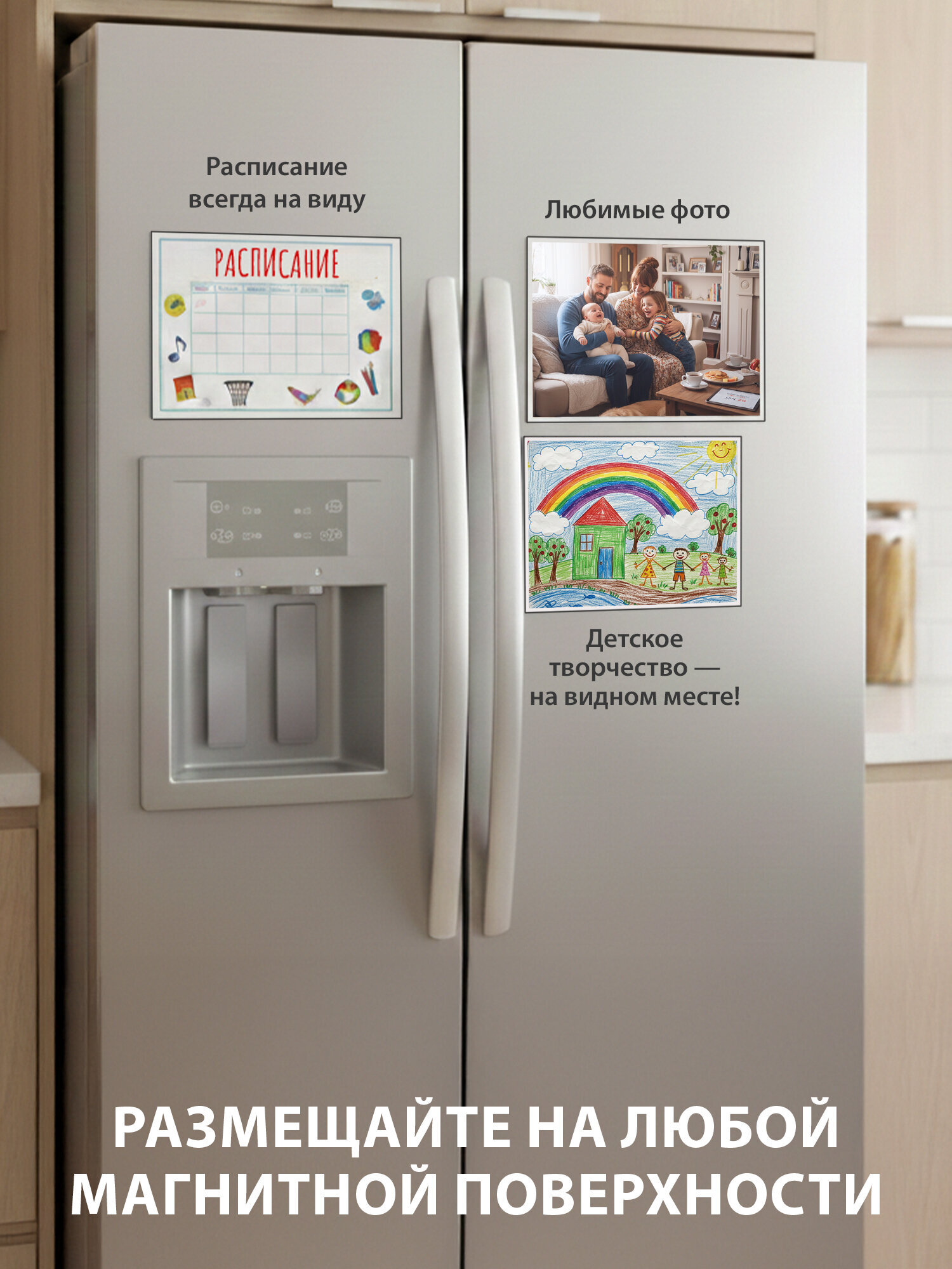 Пленка для ламинирования Brauberg А6 с магнитом для фото 10 штук 111x154 мм 75 мкм - фото 2