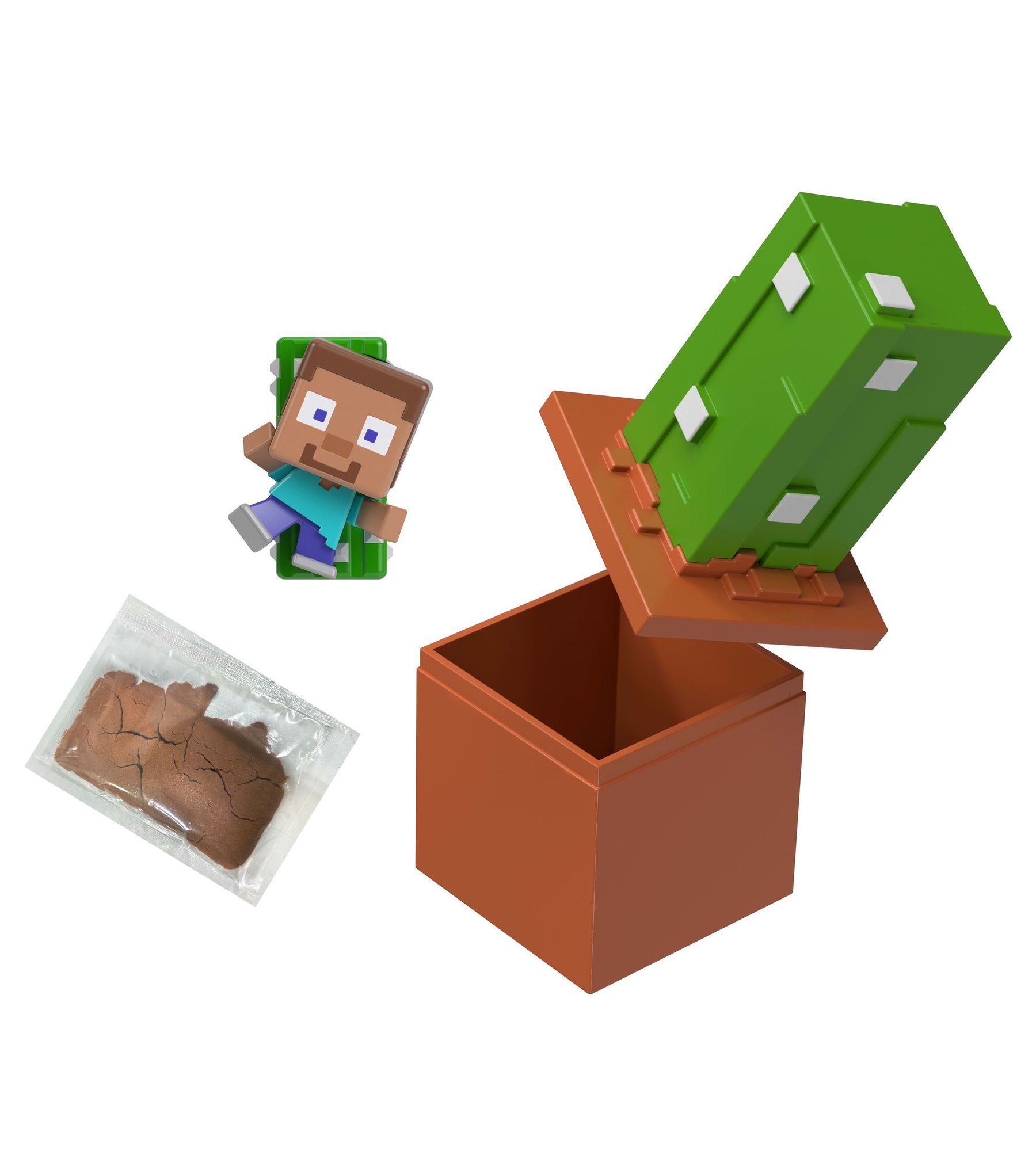 Игровой набор Minecraft Цветущие блоки мини Steve - фото 1